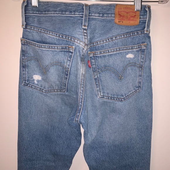 Levi's 501 Skinny Jeans In Old Hangout 24 - Picture 8 of 12